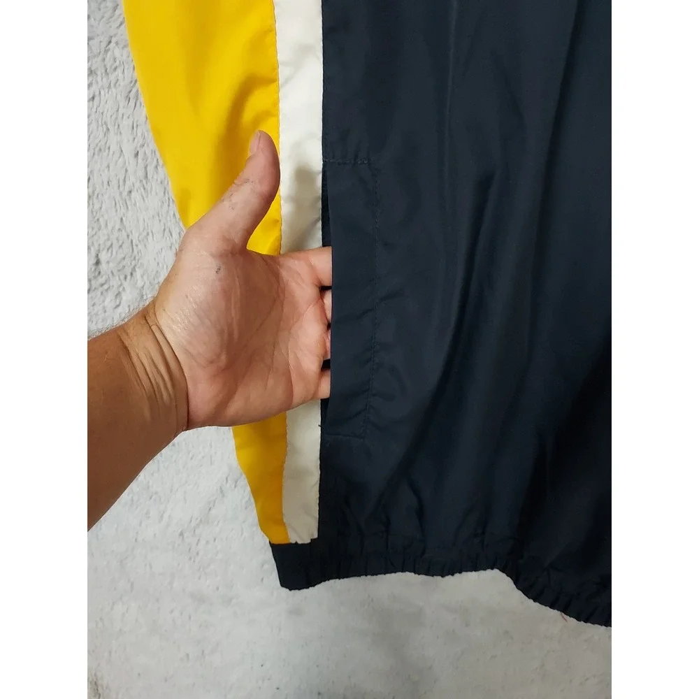 Vintage West Virginia Jacket Mena XL Embroidered Lined Windbreaker WVU Navy Blue